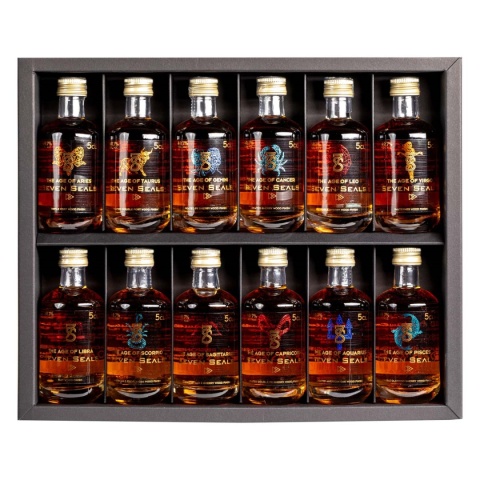 Seven Seals Tasting- Box Zodiac 12x 50ml 49,7%