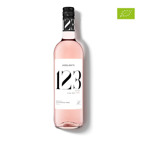 Wino Adelante Uno Dos Tres Rosado Organic 0,75 L 11,5 %